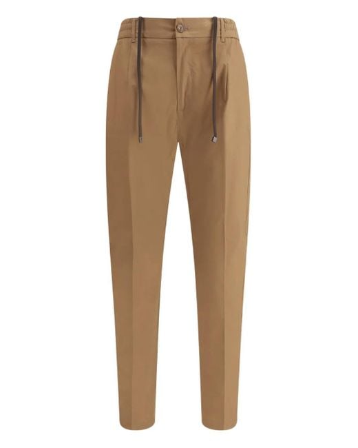 Cruna Natural Elastic-Waistband Drawstring Trousers for men