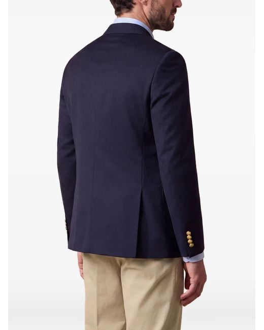 Brooks Brothers Blue Single-Breasted-Button Blazer for men