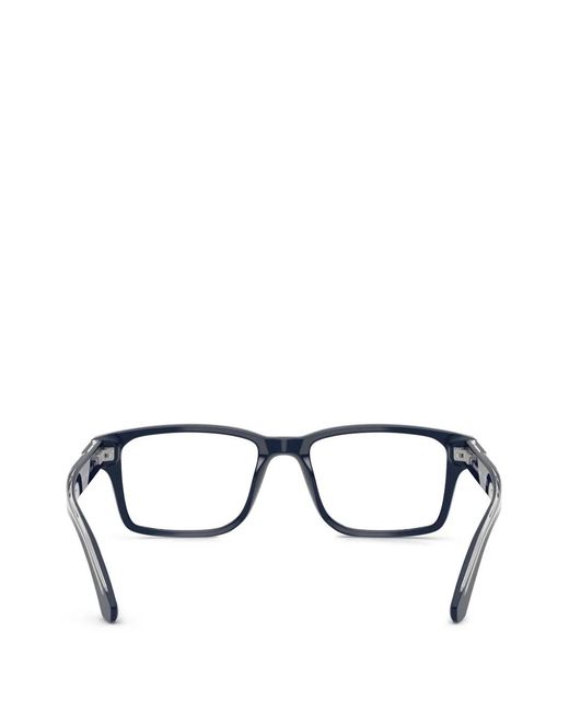 Emporio Armani Black Rectangle-Frame Glasses for men