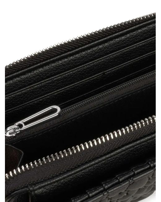 Tous Black Logo-Embossed Zip-Around Wallet