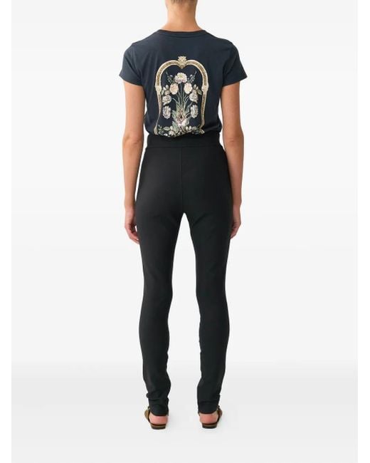Camilla Black Button-Embellished Trousers