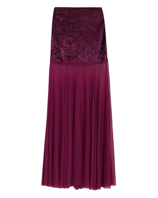 X Astrid panelled maxi skirt Amir Slama de color Purple