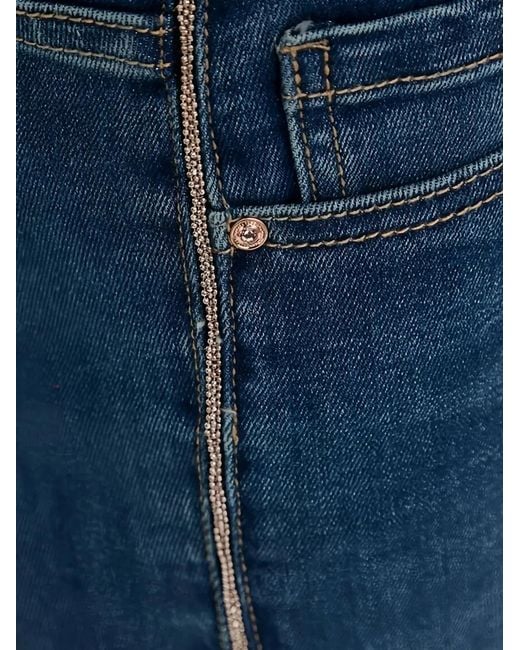 Morgan Blue Jean Slim À Ornements
