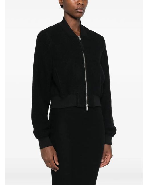 Thom Krom Black Zip-Up Bomber Jacket