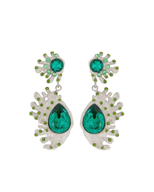 Boucles d'oreilles pendantes Pear-Shaped Cactus Oscar de la Renta en coloris Green