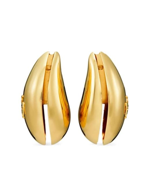 Tory Burch Wave Oorbellen in het Metallic
