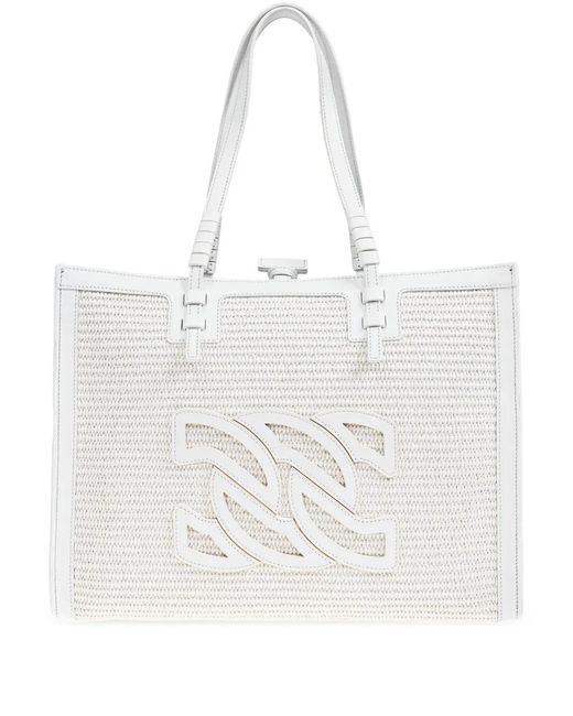 Casadei White Beaurivage Tote Bag