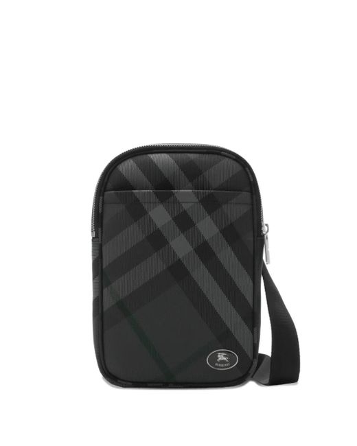 Burberry Black Grid Sling Bag for men