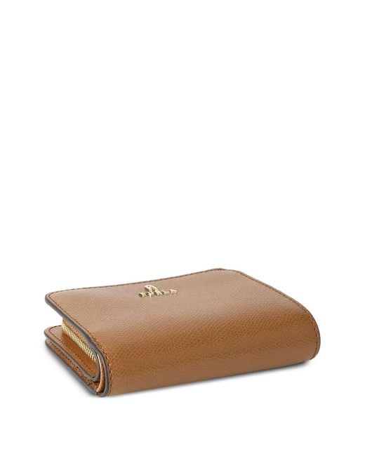 Furla Brown Camelia Logo-Plaque Wallet