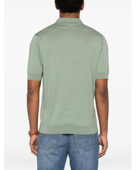 Lardini Green Collared Polo Shirt for men