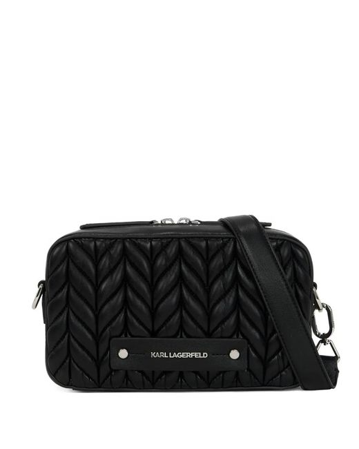 Karl Lagerfeld Black Quilted Cross Body Bag