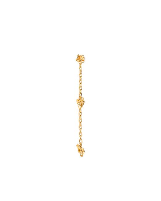 Jil Sander White Chain Knot-Detail Drop Earrings