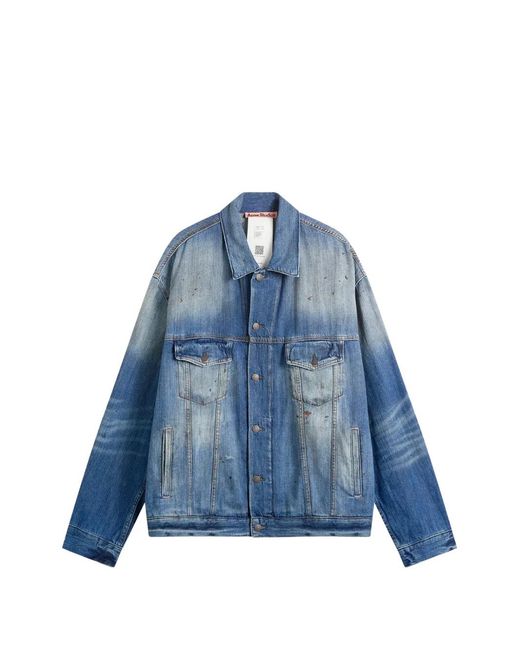 Acne Blue Flap-Pocket Denim Jacket for men