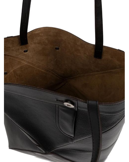 Loewe Black Medium Puzzle Fold Tote Bag