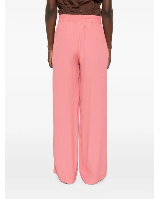 Carla G Pink Elasticated-Waistband Wide-Leg Trousers