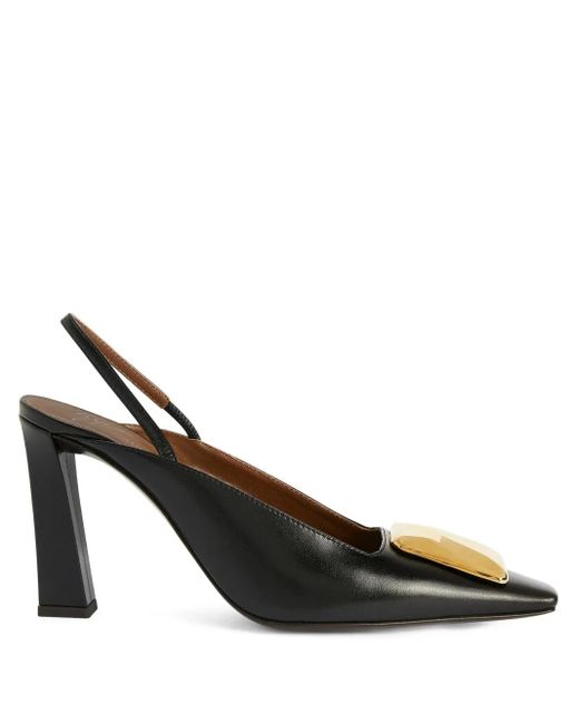 Giuseppe Zanotti Black 90Mm Brendha Stone Pumps