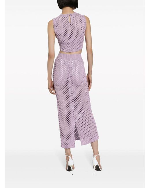 Jupe en crochet à taille haute Dolce & Gabbana en coloris Purple
