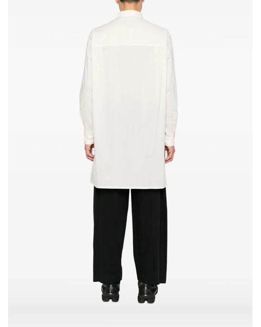 Y-3 White Layered-Hem Shirt for men