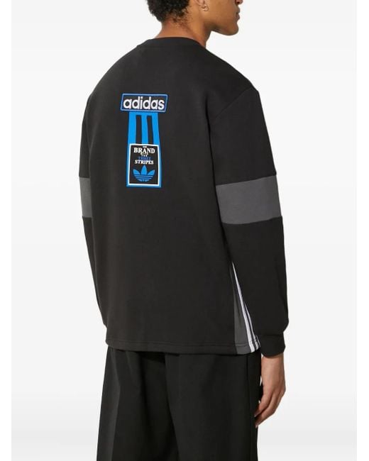 Adidas Sweatshirt in Colour-Block-Optik in Black für Herren