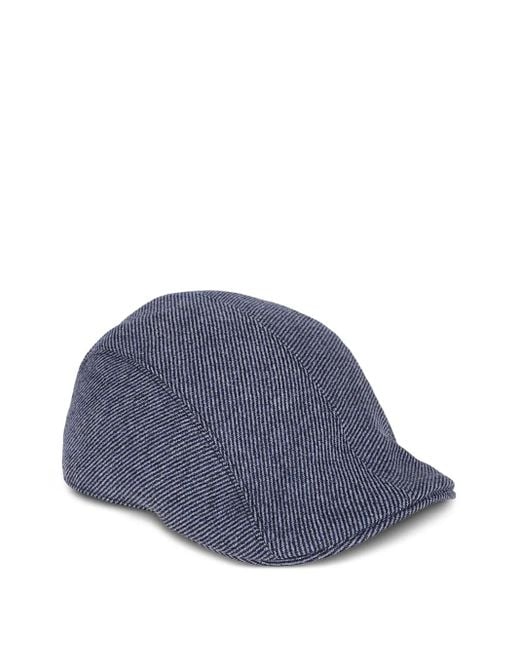 Cappello Baker Boy A Righe di Brunello Cucinelli in Blue da Uomo