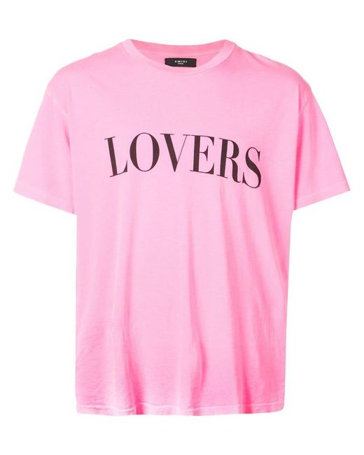 Amiri Pink Lovers T-shirt for men