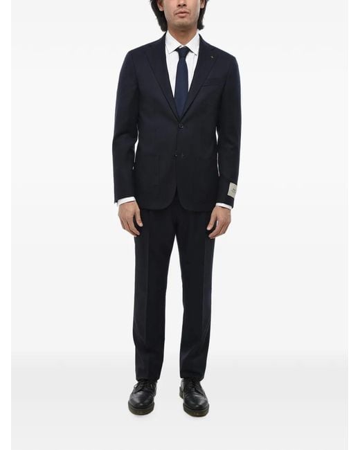 Corneliani Blue Cc Collection Single-Breasted Wool Suit for men