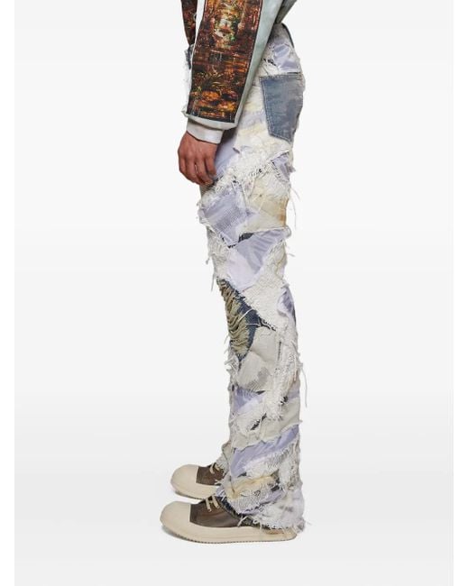 Who Decides War Jeans Met Patchwork in het Gray voor heren