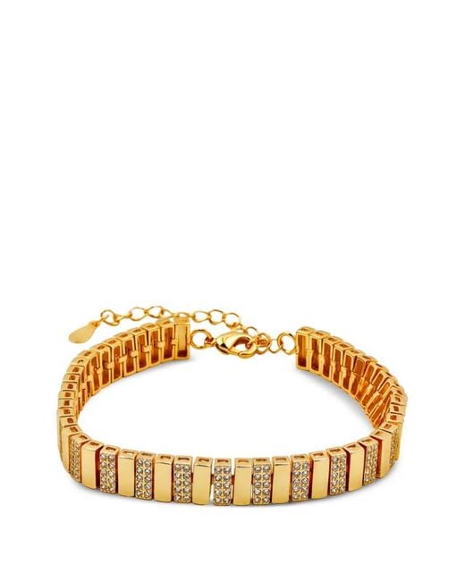 Lady D World Metallic Auric Tennis Bracelet