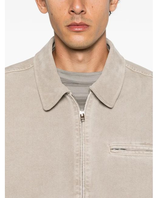 A.P.C. Natural Zip-Up Corduroy-Collar Jacket for men