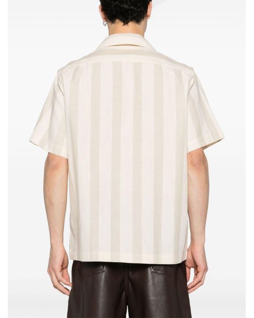Carne Bollente Natural Striped Short-sleeve Shirt