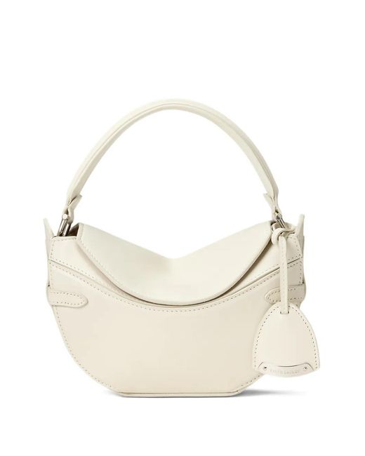 Ralph Lauren Natural Top Handle Leather Mini Bag