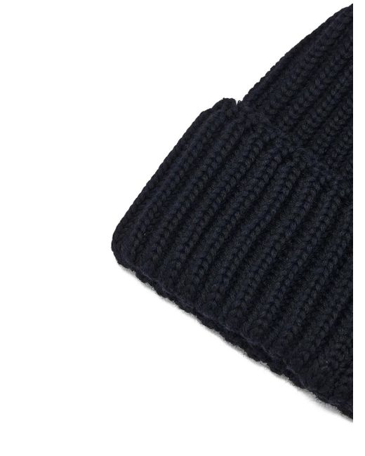 Needles Blue Ribbed Butterfly Beanie for men