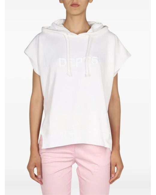 Department 5 White Hooded Short-Sleeve Hoodie