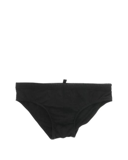 DSquared² Black Logo-Print Swim Briefs for men