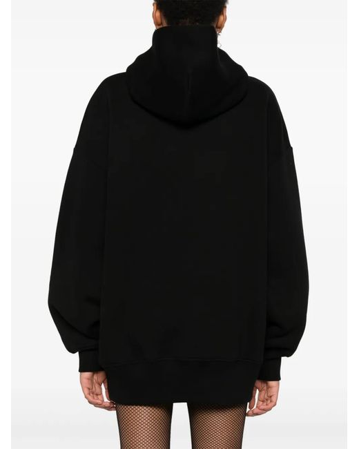 Jean Paul Gaultier Black Logo-Print Hoodie