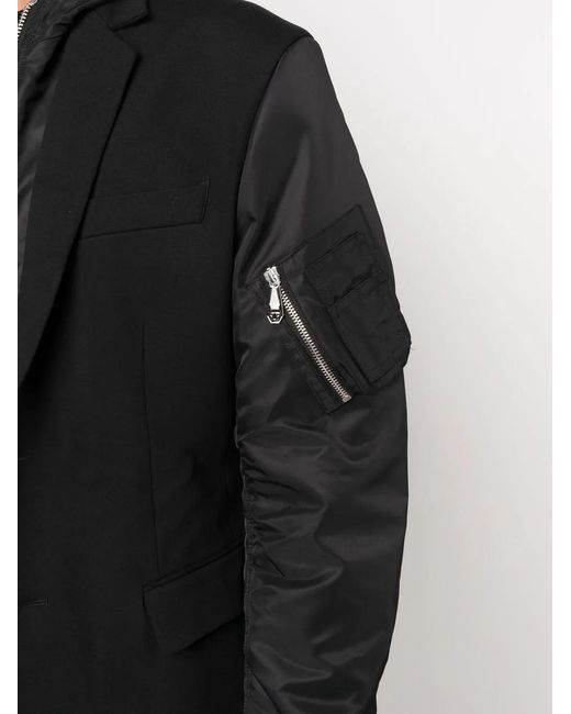 Philipp Plein Black Panelled Hooded Jacket for men