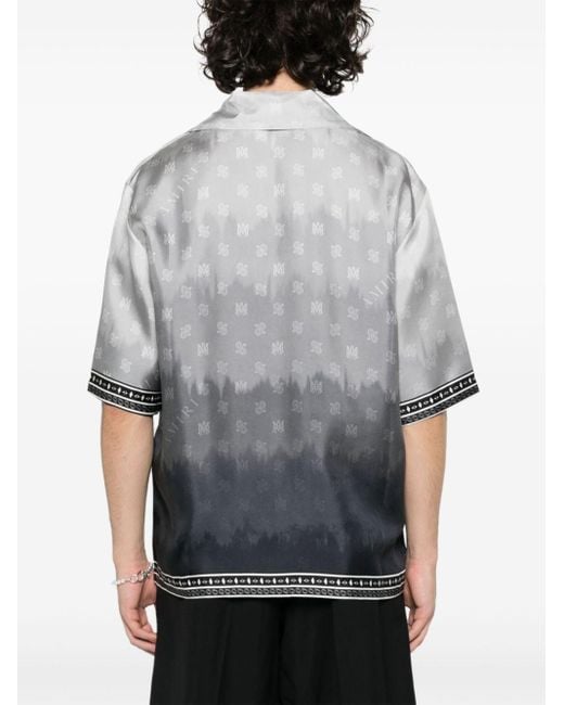 Amiri Seidenhemd mit Bandana-Print in Gray für Herren