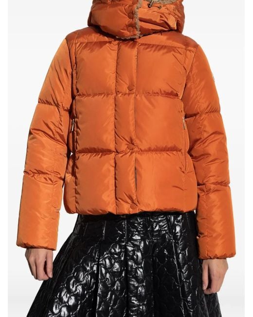 Moncler Orange Castelnou Quilted Jacket
