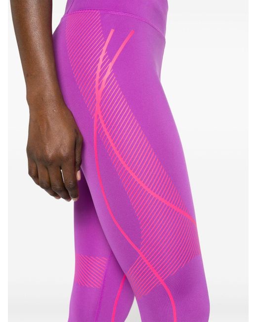 adidas By Stella McCartney Drawstring Cropped leggings in Purple | Lyst
