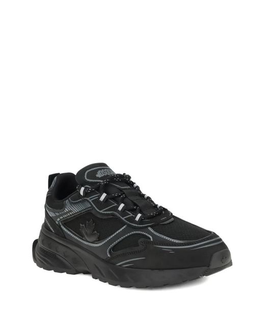 DSquared² Black Lace-Up Sneakers for men