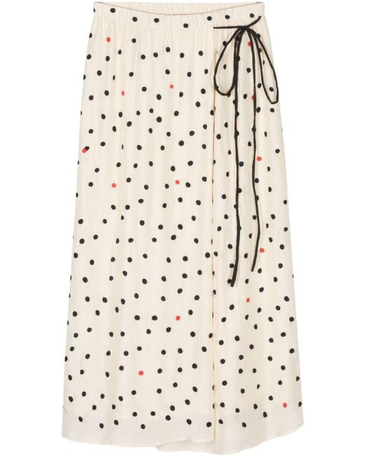 Falda con diseño de lunares Alysi de color White