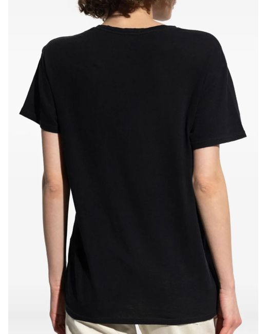 R13 Black Printed Cotton T-Shirt
