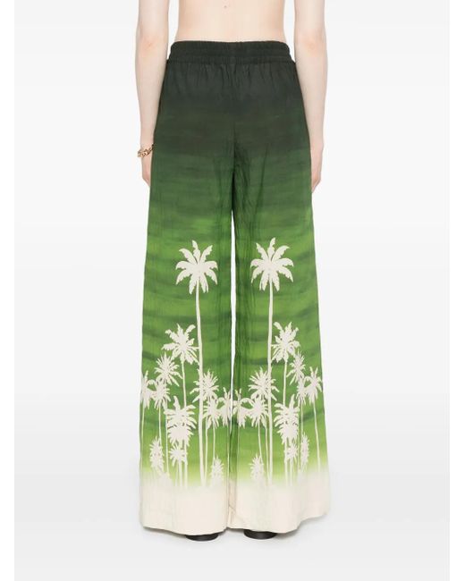 Maison La Plage Green Como Flared Trousers