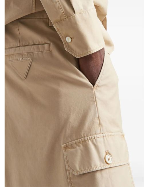 Prada Natural Cotton Bermuda Shorts for men