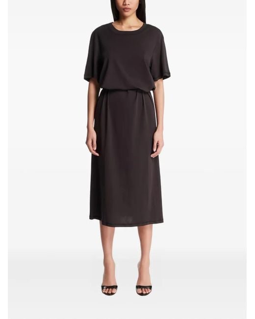 Lemaire Black Midikleid mit Bindegürtel