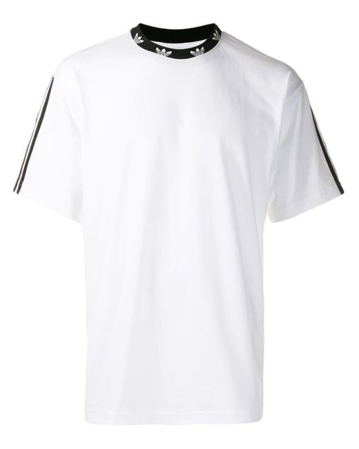 Adidas White Logo Neckline T-shirt for men