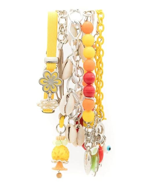 Amir Slama White Multi-Chain Stack Bracelet