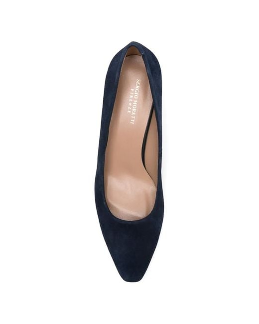 SERGIO MORETTI FIRENZE Blue Suede Pumps