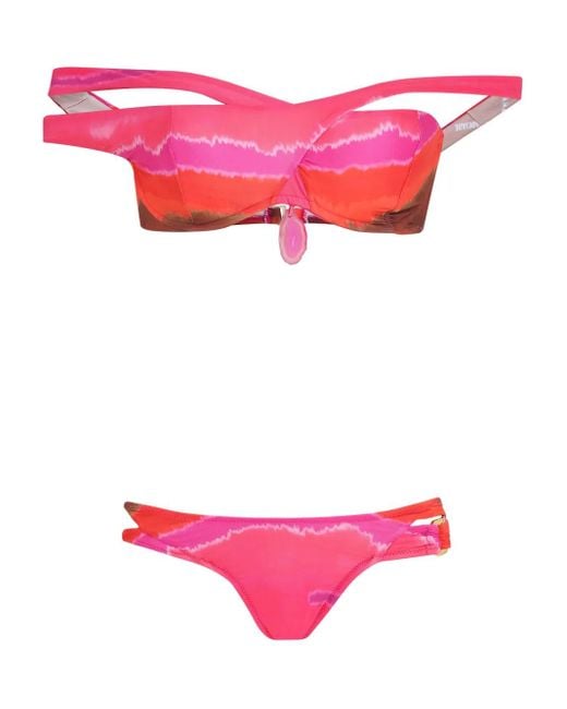 Amir Slama Pink X Jade Picon Tie-Dye Bikini