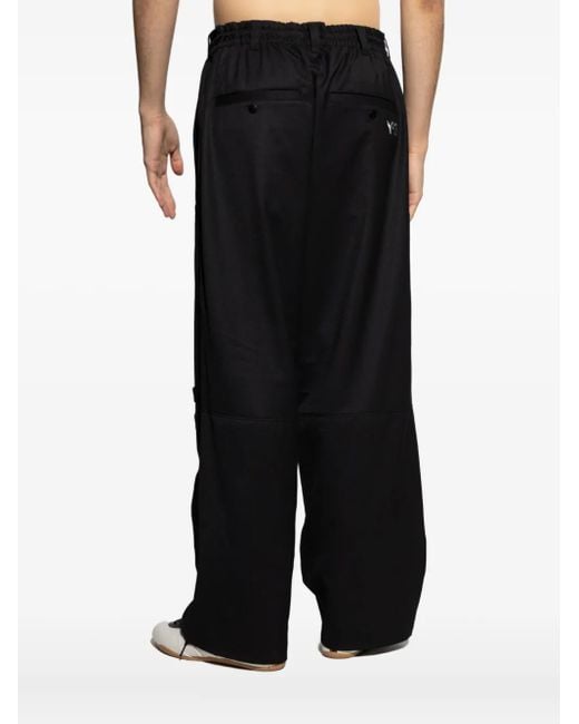 Y-3 Black Drawstring Pocket Trousers for men